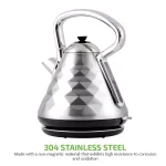 Ovente Cleo Collection 1.7L Electric Kettle, 1500W Stainless Steel Tea Kettle with Auto Shut-Off thumbnail 6