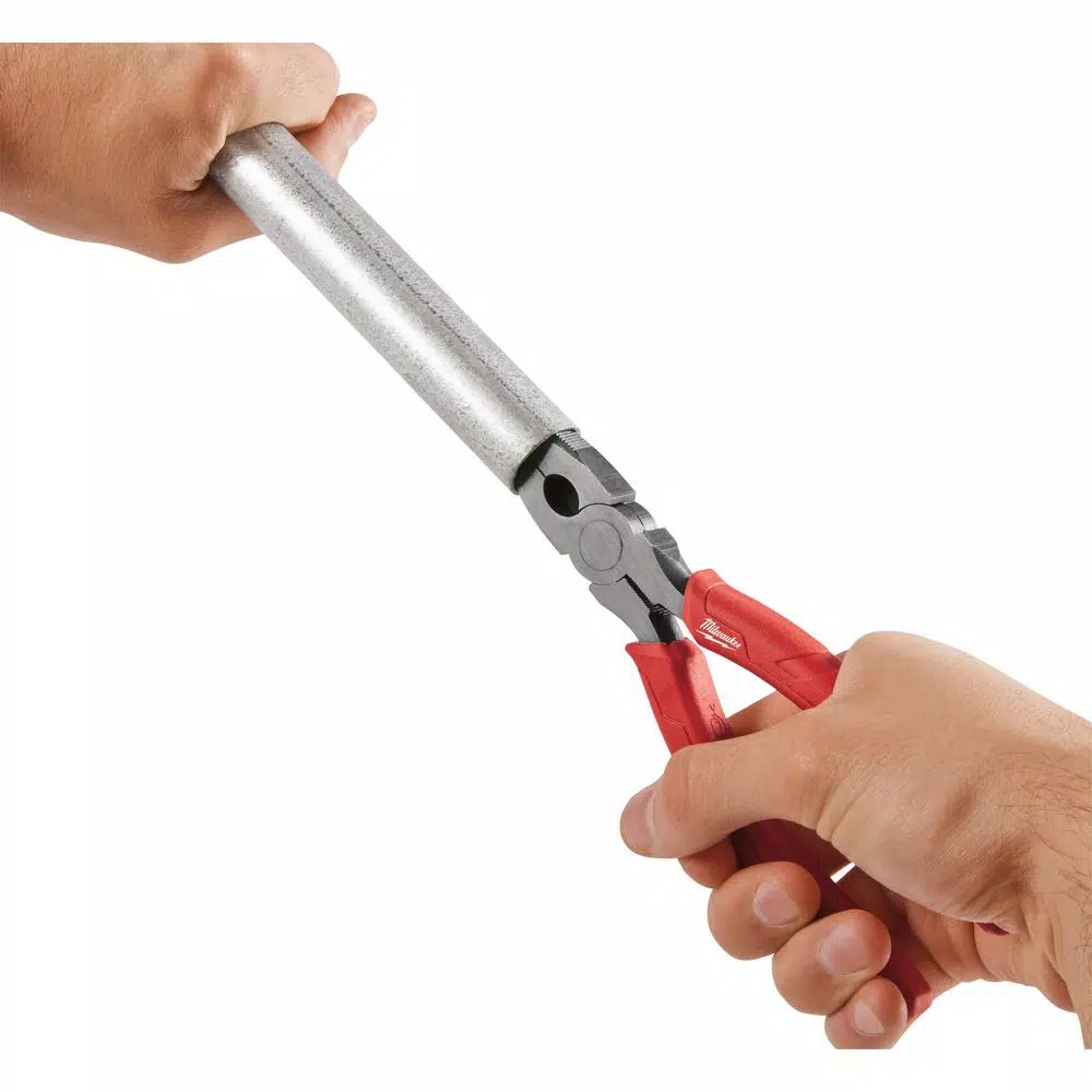 Milwaukee 2-Piece Pliers Set: 9 in. High Leverage Lineman's & 8 in. Long Nose Pliers