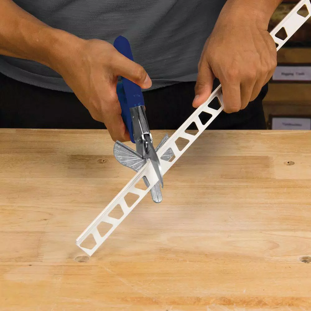 QEP Multi-Use Trim Shears with Miter Guide for Precision Angle Cuts