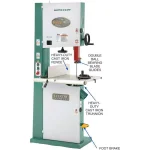Grizzly Industrial Grizzly 17-Inch Extreme-Series 2 HP Heavy-Duty Bandsaw with Cast-Iron Trunnion and Foot Brake thumbnail 2