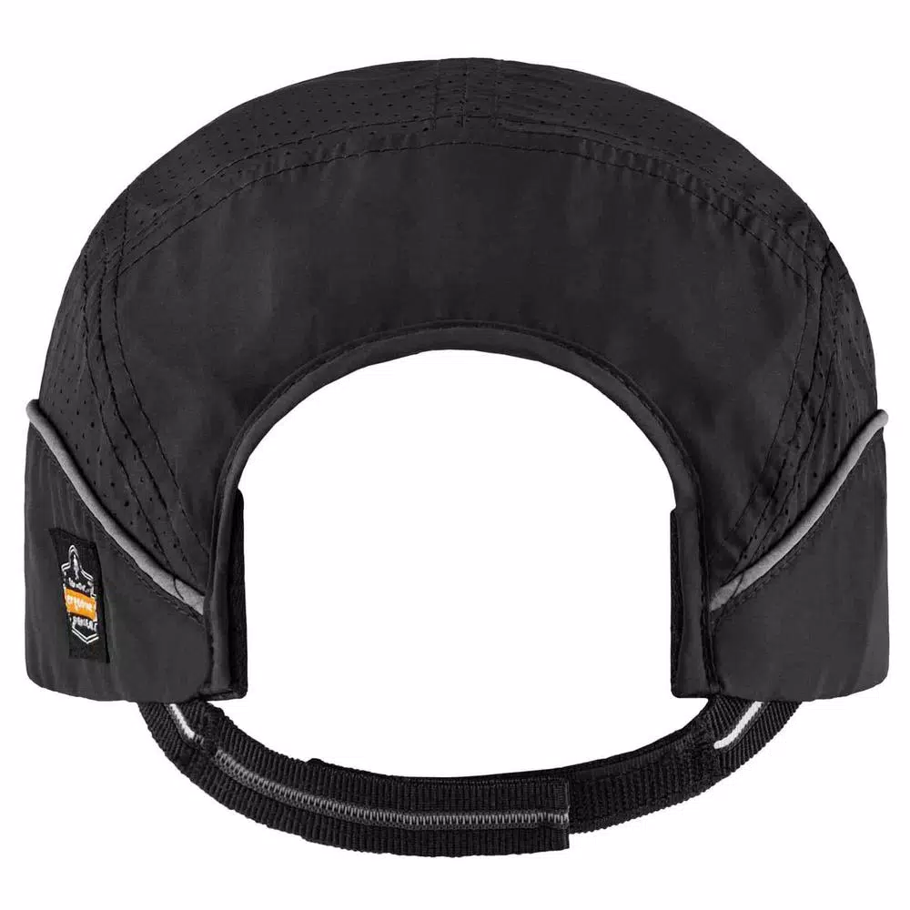 Skullerz 8955 Lightweight Vented Bump Cap Hat - Black Long Brim