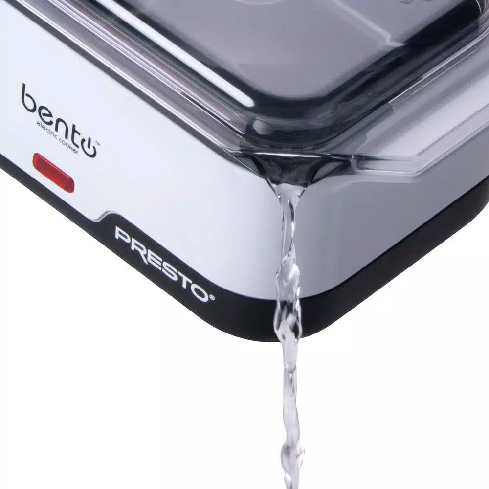 Presto Electric Bento Box Steamer & Ramen Noodle Cooker, 1.75 Cup, White