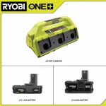 RYOBI 18V ONE+ 6-Port IntelliPort Supercharger Kit with (2) 1.5 Ah and (2) 4.0 Ah Batteries thumbnail 2