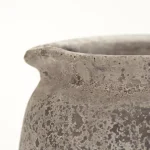 Zentique Terracotta Grey Decorative Pitcher Vase - Distressed Ceramic Table Vase thumbnail 4