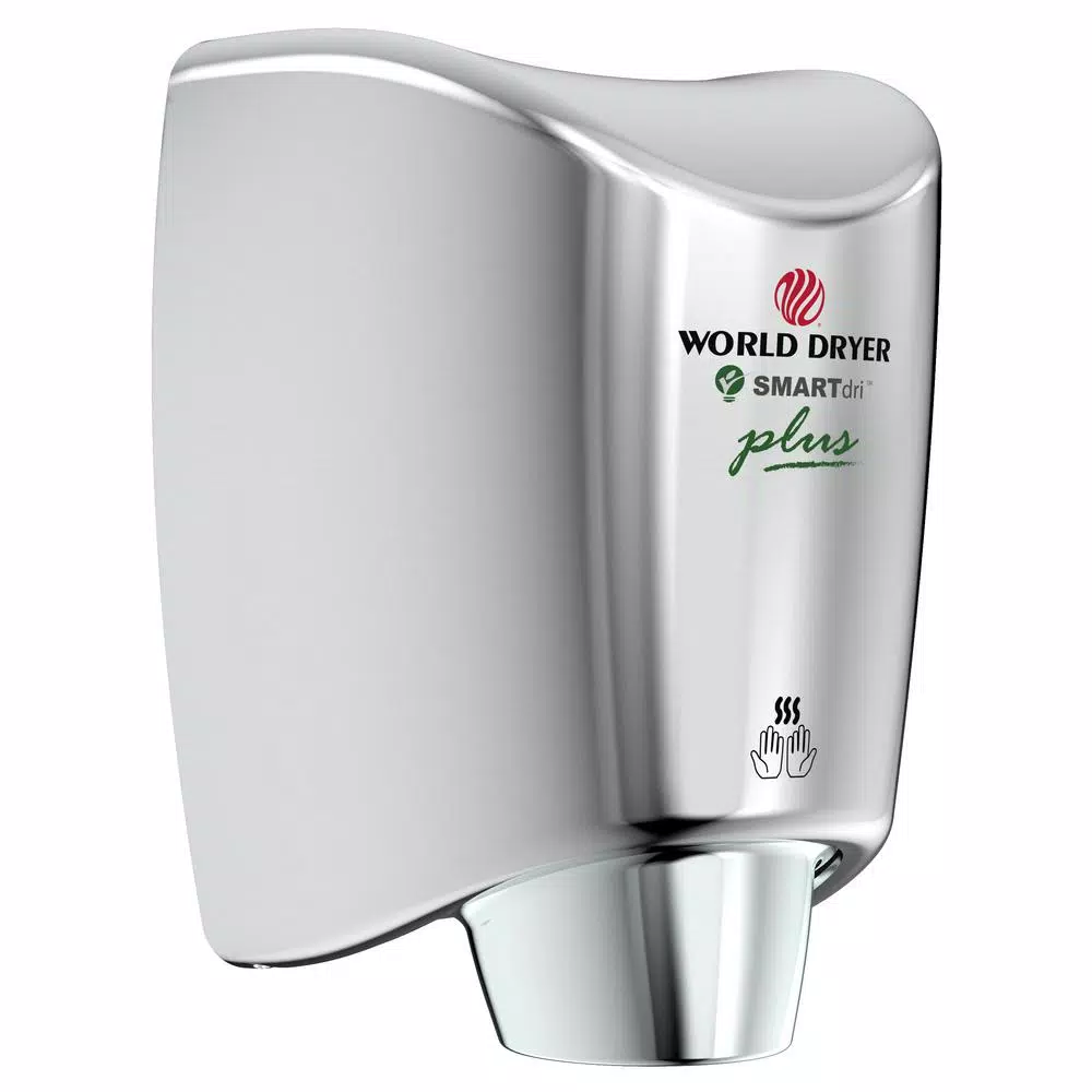 World Dryer Corporation World Dryer SMARTdri Plus High-Speed Electric Hand Dryer, Polished Stainless Steel