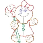 Fraser Hill Farm 3-Piece Gingerbread LED Christmas Light Set, Multi-Color, 862 Lights thumbnail 7