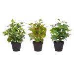 Pure Garden 13.5 in. Assorted Faux Foliage Arrangement Set of 3 thumbnail 4
