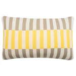 Safavieh Multi-Blocks 12 in. x 20 in. Stone Yellow Natural Striped Throw Pillow thumbnail 2