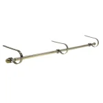 Haute Decor MantleClip Stocking Rod and Holder Set, Antique Brass, Expandable 28-54 in. thumbnail 1