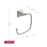 Delta Everly 3-Piece Brushed Nickel Bath Hardware Set with 24 in. Towel Bar thumbnail 6
