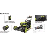 RYOBI 40V 21 in. Brushless Cordless Self-Propelled Lawn Mower with 7.5 Ah Battery and Charger thumbnail 4