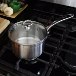 Chantal Induction 21 Steel 2 Qt. Stainless Steel Saucepan with Glass Lid, Brushed Finish thumbnail 2