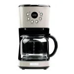 Haden 12-Cup Retro Style Programmable Drip Coffee Maker with Strength Control, Putty thumbnail 1