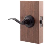 Copper Creek Waverlie Colonial Black Privacy Lever for Bedroom and Bathroom Doors thumbnail 4