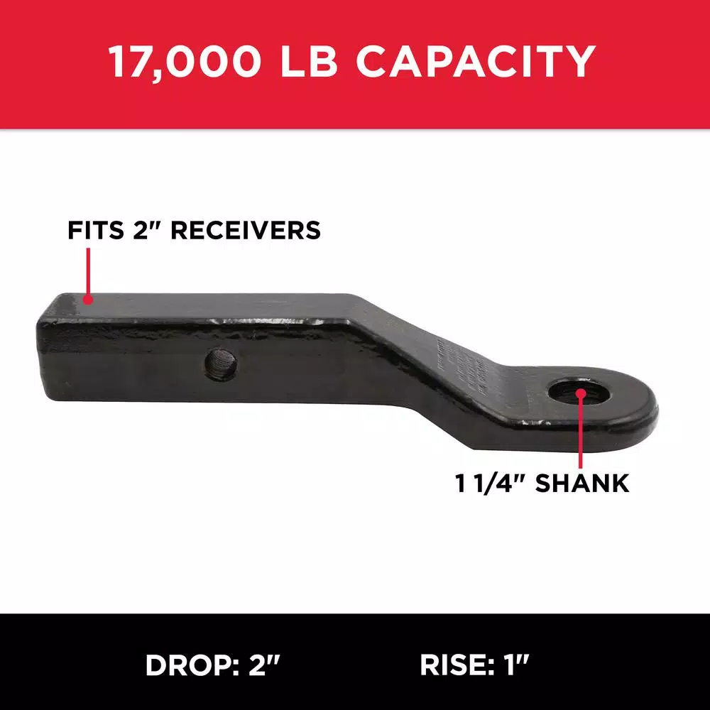 TowSmart 17,000 lb. Capacity 2 in. Drop Forged Steel Ball Mount