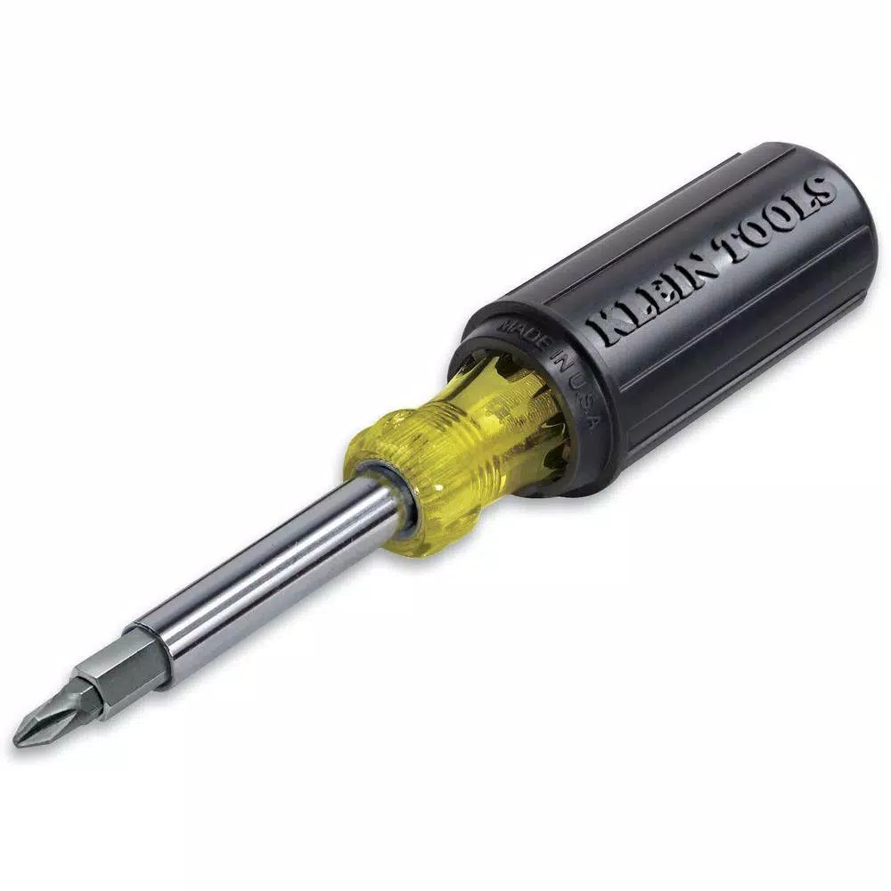 Klein Tools 11-in-1 Multi Bit Screwdriver & Nut Driver with Cushion Grip Handle