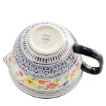 GIBSON elite Luxembourg Hand Painted Stoneware Mixing Bowl with Spout and Handle, 2 Qt. thumbnail 2