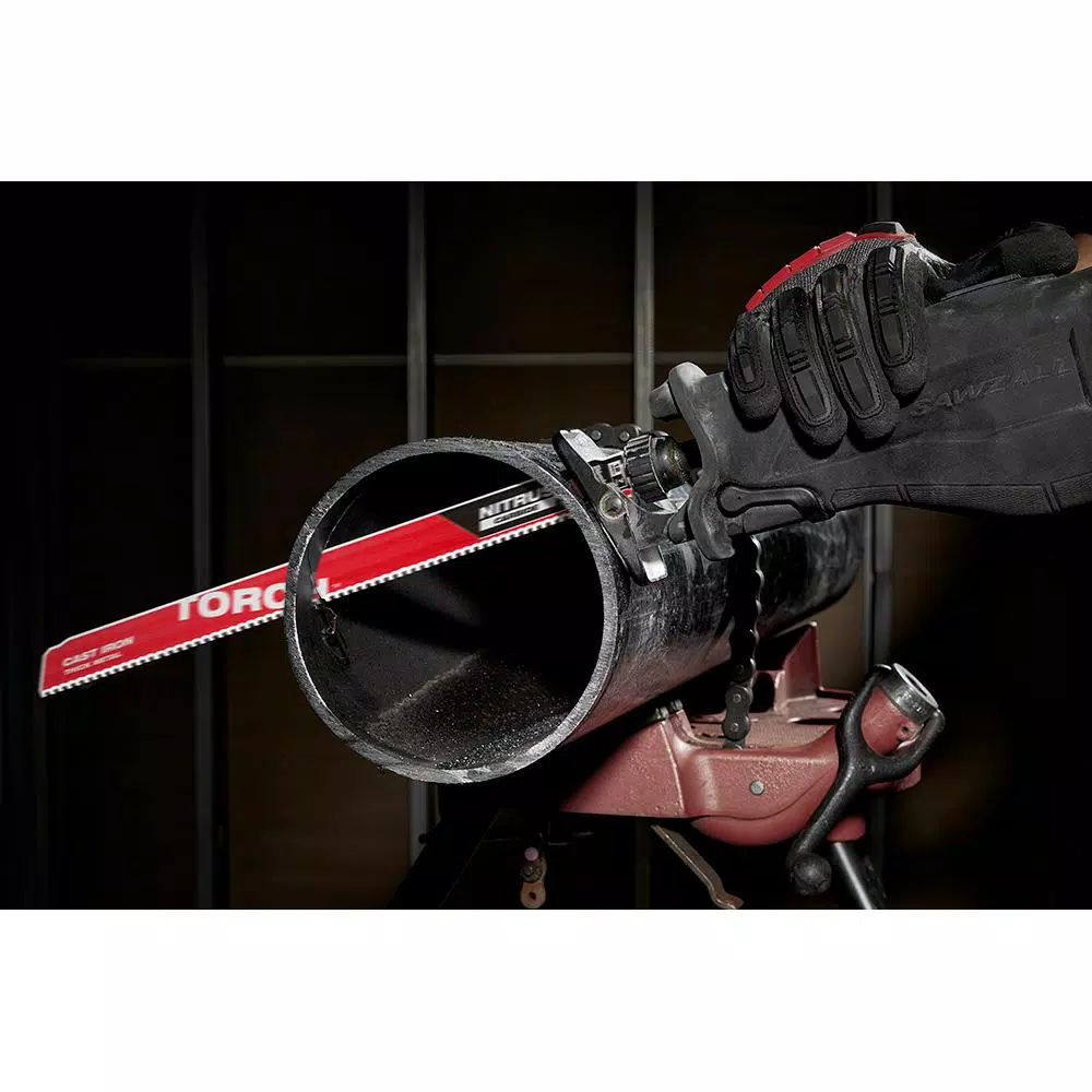 Milwaukee 12 in. Torch Nitrus Carbide 7 TPI Reciprocating Saw Blades, 5-Pack