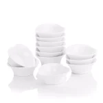 MALACASA 3.5 in. White Ceramic Ramekins Set, 12-Piece Souffle Dishes for Baking and Serving thumbnail 1