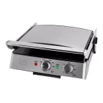 KALORIK Eat Smart 200 sq. in. Stainless Steel Non-Stick Indoor Grill with Reversible Plates thumbnail 1
