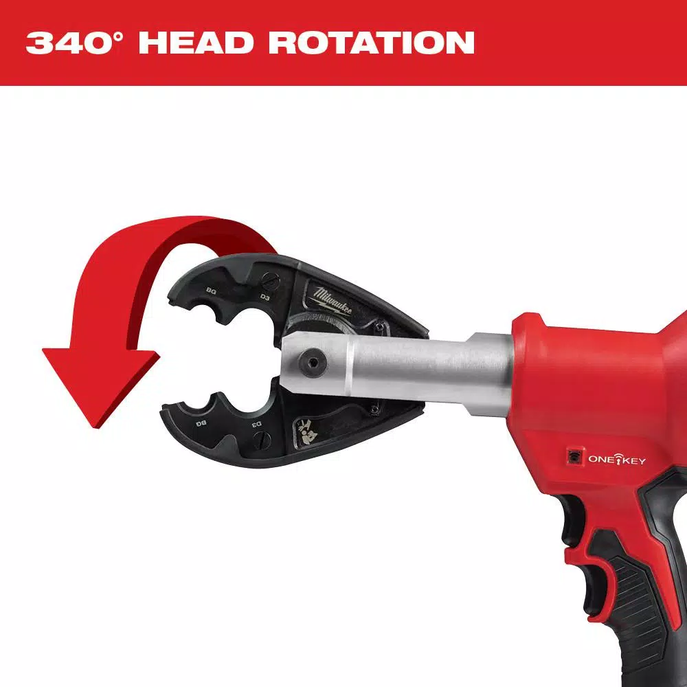 Milwaukee M18 FORCE LOGIC 6-Ton Pistol Utility Crimper, 18V Cordless (Tool-Only)