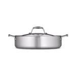Tramontina Gourmet 6 Qt. Tri-Ply Clad Stainless Steel Covered Braiser thumbnail 2