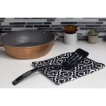 Unbranded Black Nylon Flexible Non-Stick Slotted Spatula with Curved Handle thumbnail 2