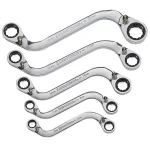 GEARWRENCH S-Shaped Reversible Double Box Ratcheting Wrench Set, 5-Piece Metric thumbnail 1