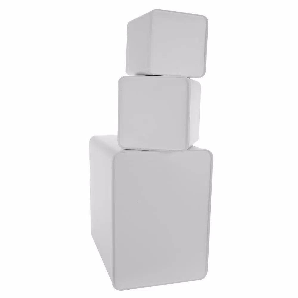 MegaChef 5-Piece Metal Kitchen Canister Set with Matte White Finish