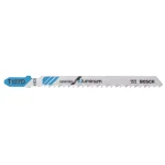 Bosch T127D 4 in. 8 TPI HSS T-Shank Jigsaw Blades for Aluminum, Plastic, and Fiberglass (100-Pack) thumbnail 1