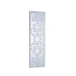 Household Essentials White Decorative Scroll Wall Mirror - Large Rectangular Accent Mirror (46.75 in. x 13.38 in.) thumbnail 3