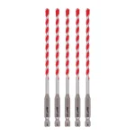 Milwaukee SHOCKWAVE 3/16 in. Carbide Hammer Drill Bits, 5-Pack thumbnail 8
