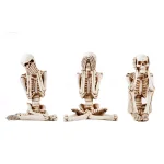 Worth Imports See No Hear No Speak No Evil Skeleton Figurine Set of 3 - Ceramic Tabletop Decor thumbnail 1