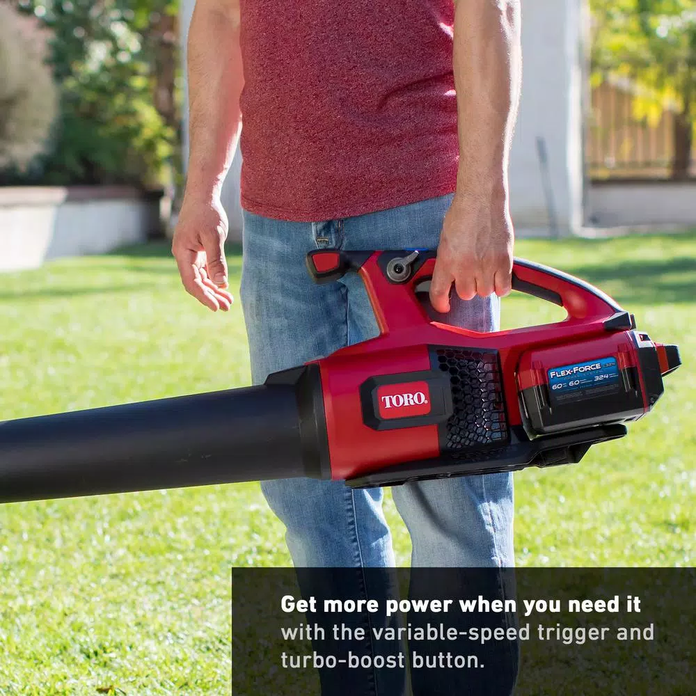 Toro 60V Max Flex-Force Brushless Cordless Handheld Leaf Blower, 605 CFM, 115 MPH - Tool Only