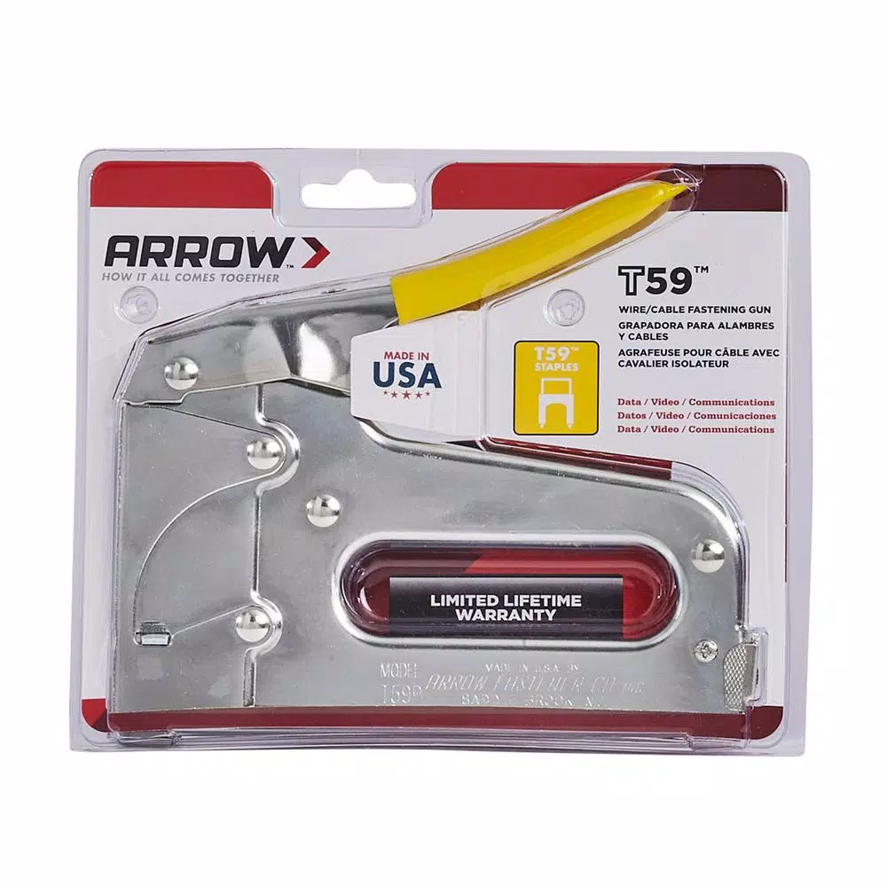 Arrow T59 Insulated Cable Staple Gun for Data and Communication Cables