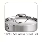 Tramontina Gourmet Tri-Ply Clad 3 Qt. Stainless Steel Saute Pan with Lid thumbnail 4