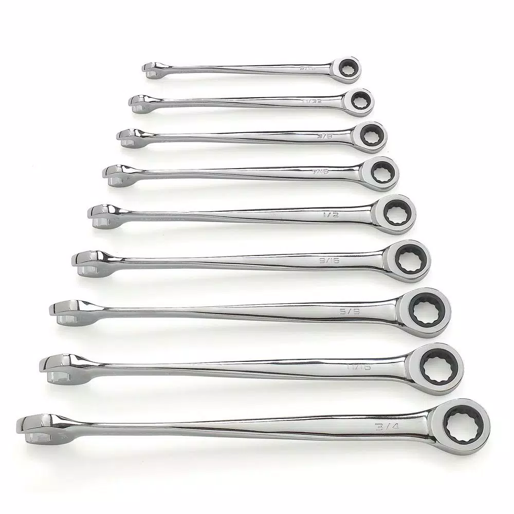 GearWrench 9-Piece SAE X-Beam Ratcheting Wrench Set