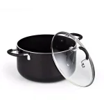 Cook N Home 8-Piece Aluminum Nonstick Cookware Set, Black thumbnail 2
