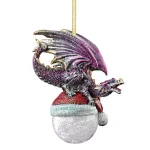 Design Toscano North Pole Dragon Holiday Ornament, Artist Liam Manchester, 6.5 in. thumbnail 1