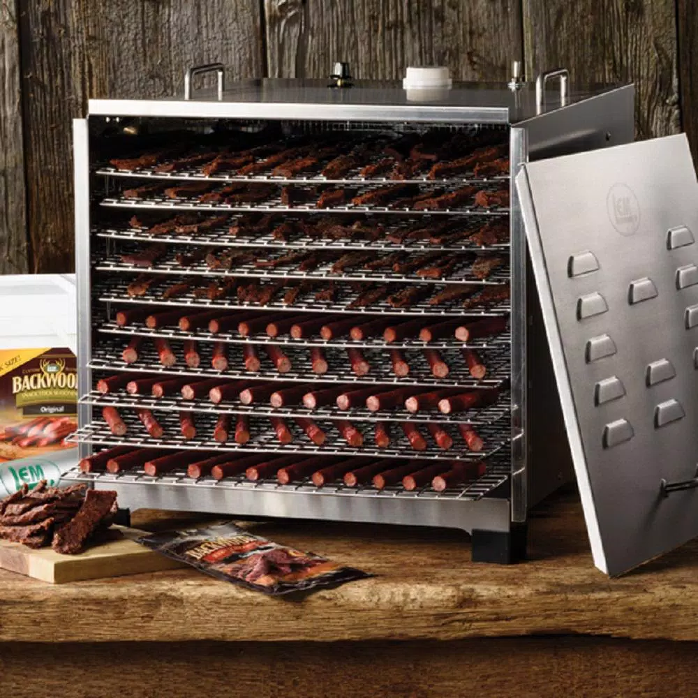 LEM 10-Tray Stainless Steel Food Dehydrator with 770W Motor and 16 Sq. Ft. Drying Area