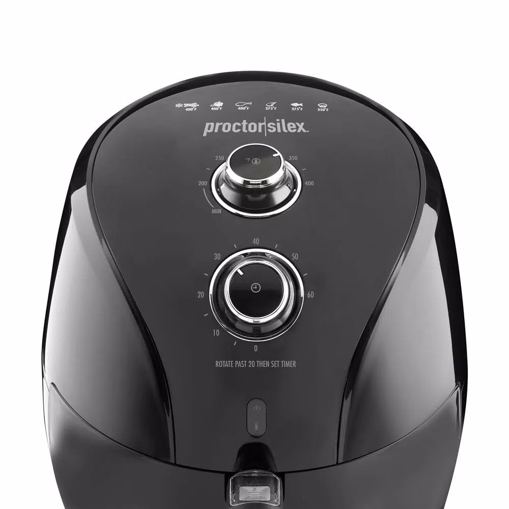 Proctor Silex 5.2 Qt. Black Air Fryer with 60-Minute Timer and 1700W Power