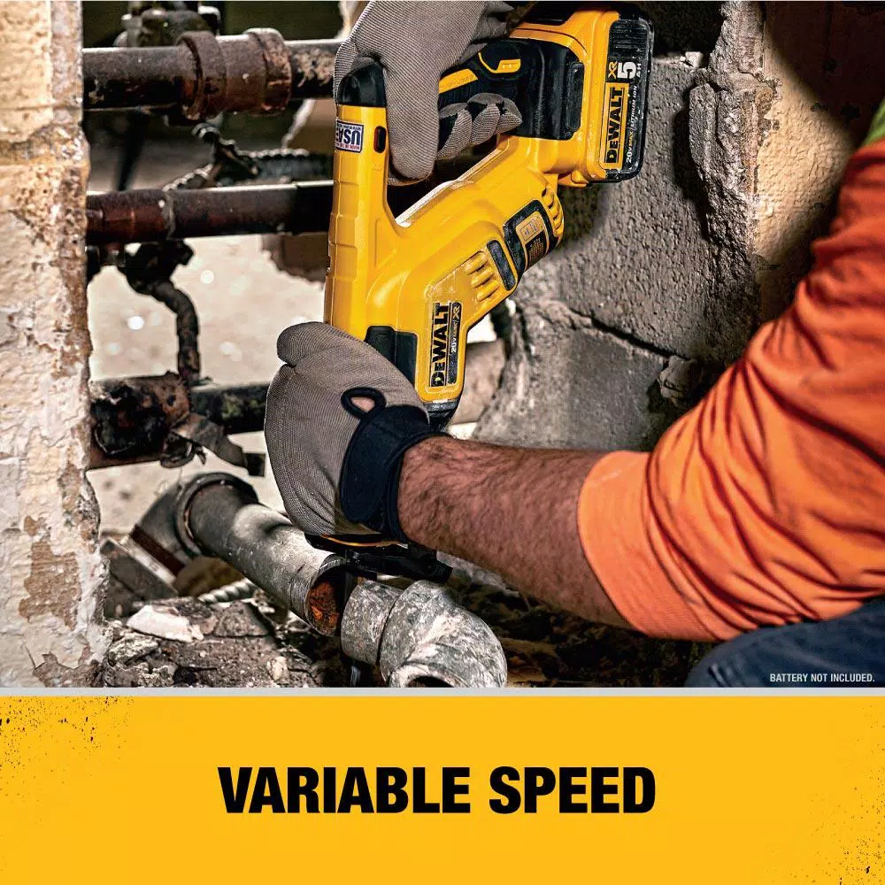 DEWALT 20V MAX XR Brushless Compact Reciprocating Saw Kit with 5.0 Ah Battery