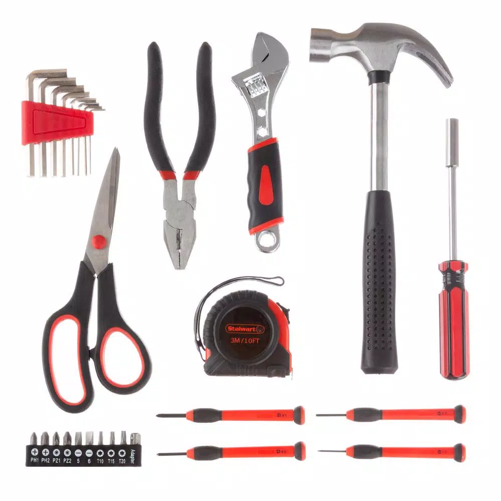 Stalwart 28-Piece Steel Hand Tool Set with Hard Plastic Carrying Case