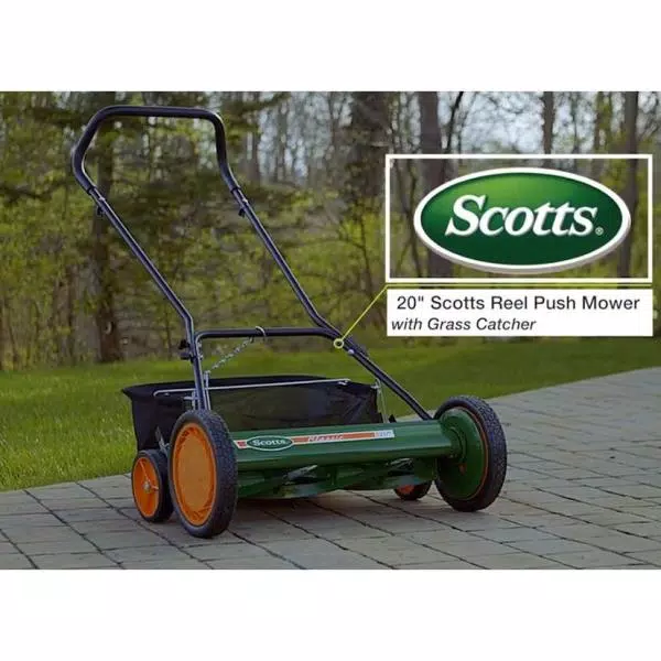 Scotts 20 in. Manual Walk Behind 5-Blade Reel Mower with Grass Catcher