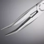 KNIPEX 8 in. Angled Long Nose Pliers with Cutter, 40° Bent Snipe Nose Side Cutting Pliers thumbnail 4