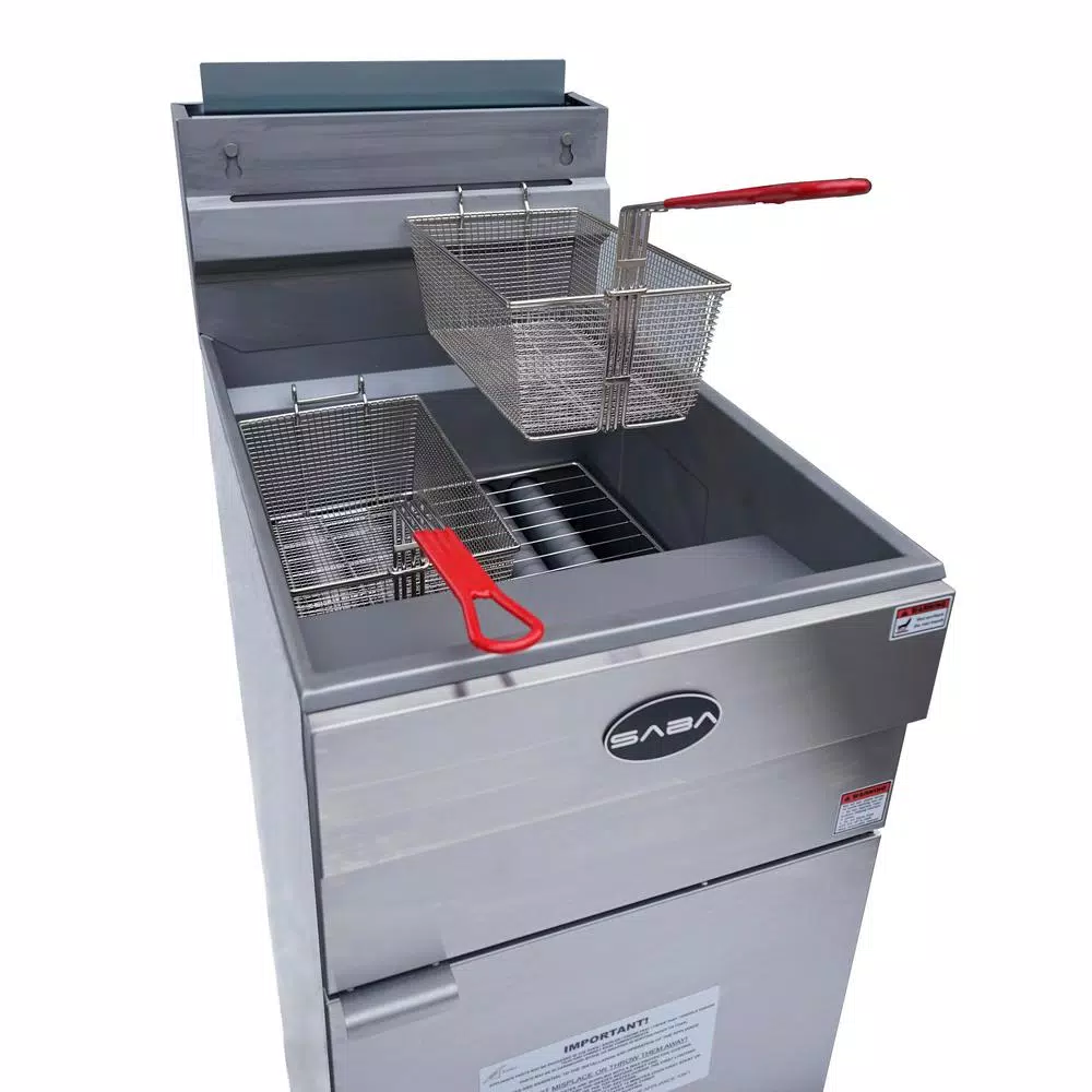 SABA 16 in. Commercial Liquid Propane Deep Fryer, 120,000 BTU, 45 lb. Capacity