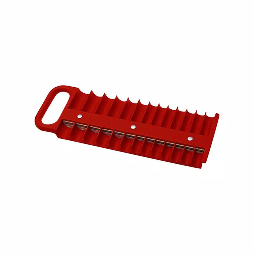 Lisle 1/4 in. Drive Red Magnetic Socket Holder for 26 Sockets