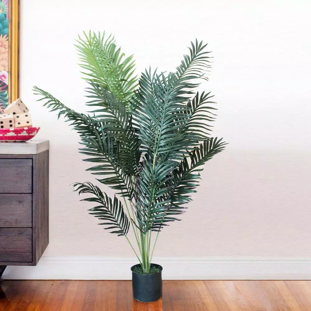 Nearly Natural 5 ft. Paradise Palm Silk Tree - Artificial Green Tropical Palm