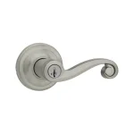 Kwikset Lido Satin Nickel Exterior Entry Door Lever with SmartKey Security thumbnail 1