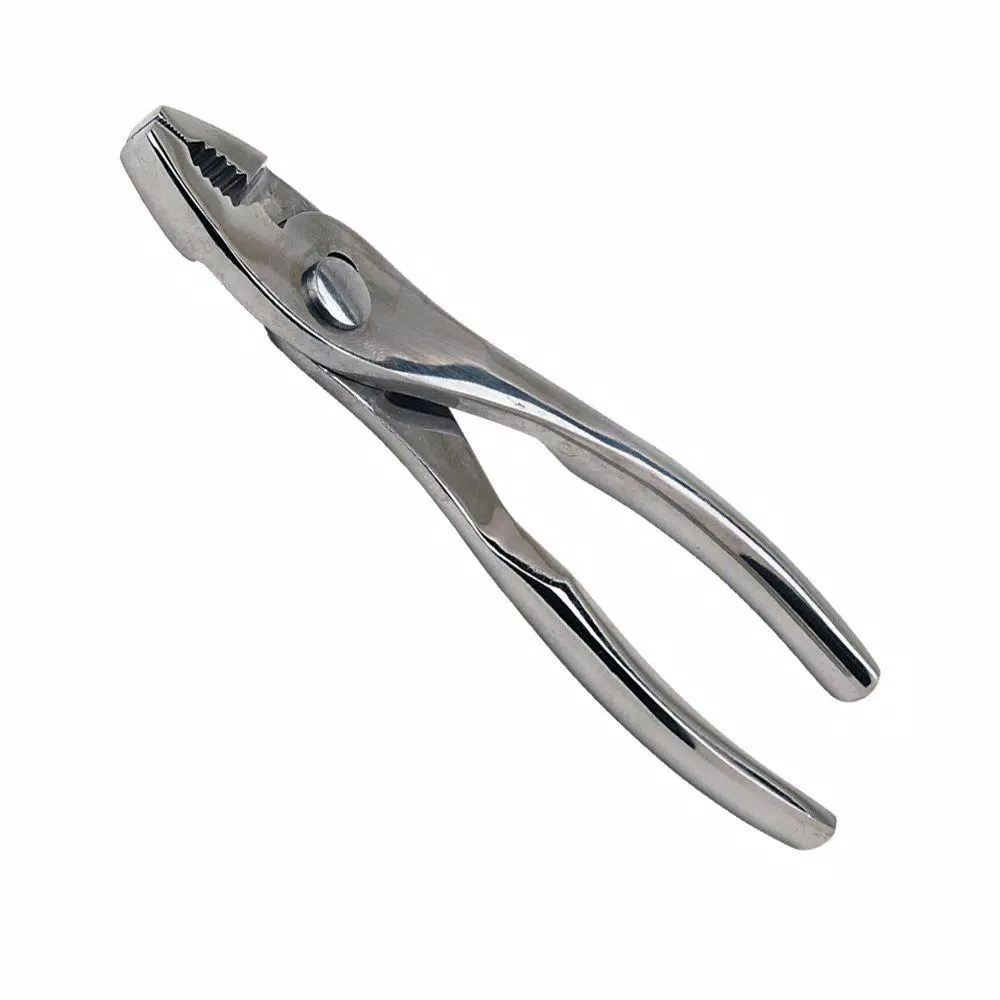 Aven 6 in. Stainless-Steel Slip Joint Pliers with Serrated Jaws and Wire Cutter